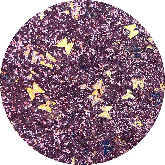 Pink Butterfly Pressed Glitter