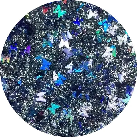 Blue Butterfly Pressed Glitter