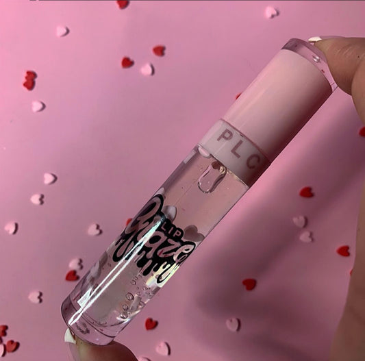 Clear Lip Glaze - Pink Hearts