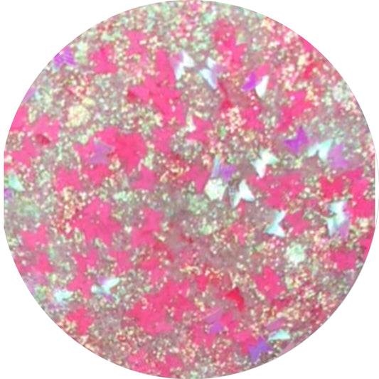 Pink Flutter Pressed Glitter